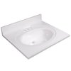 Design House Cultured Marble Vanity Top 25x22, Solid White 586222